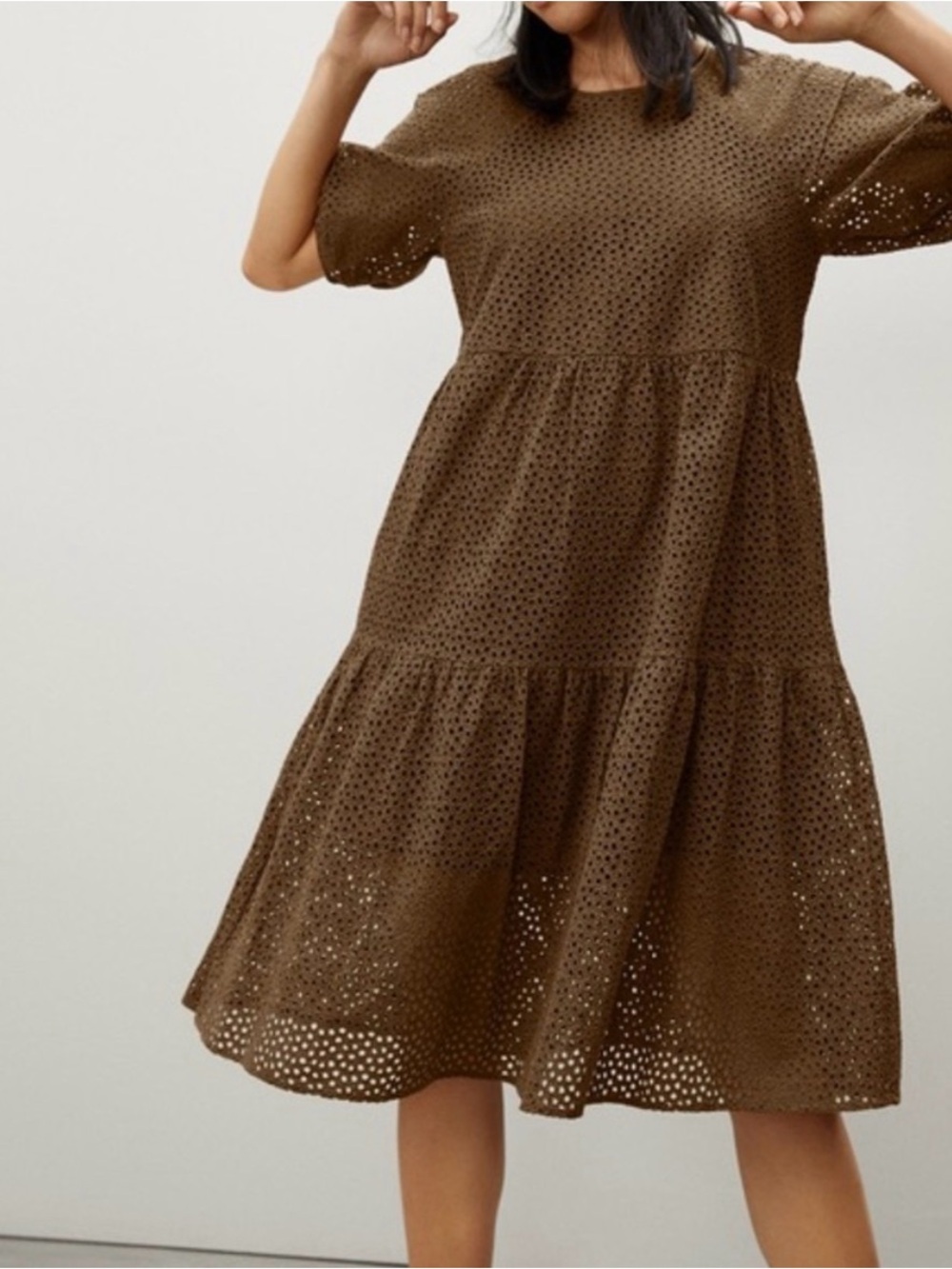 Everlane Tiered Eyelet Dress